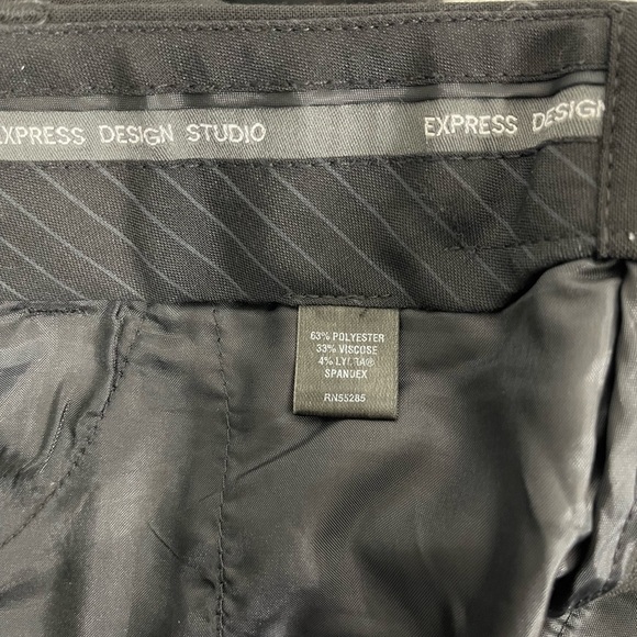 SOLD Express women Editor tailored dress pants. Size 10. Black color, flare legs - Picture 4 of 5